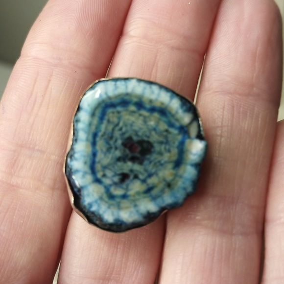 Blue Solar Quartz ring, sz 9.25 - Picture 5 of 5